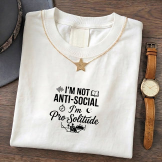 Camiseta de Introvertido - Design de Citação Anti-