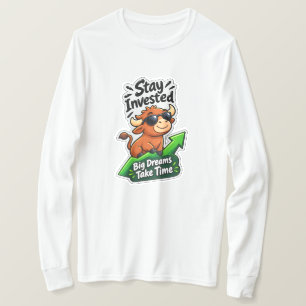 Camiseta de Investidor Fique Investido Manga Lon