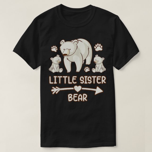 camiseta de irmãzinha, urso irmãozinho 2 (Frente do Design)