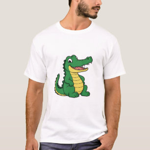 Camiseta de Jacaré de Desenho Animado Fofo, 'Depoi