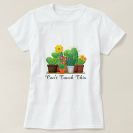 Camiseta de Jardim / Cacto com Flores Amarelas