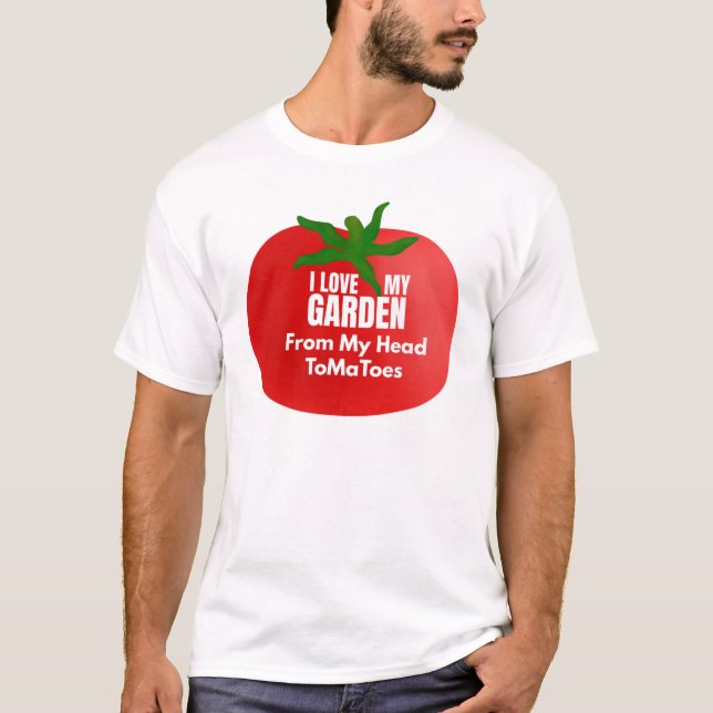 Camiseta de jardim humorística masculina (Frente)