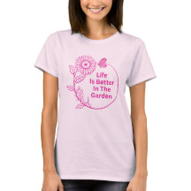 Camiseta de jardim para mulheres