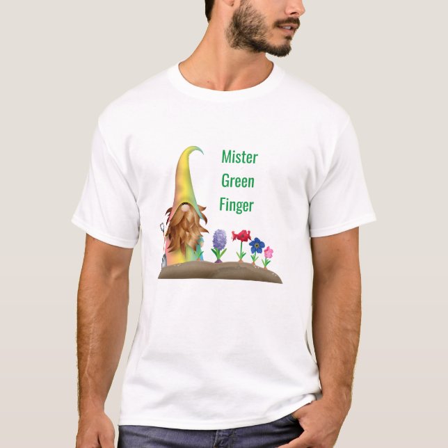 Camiseta de jardinagem masculina "Mister Green Fin (Frente)