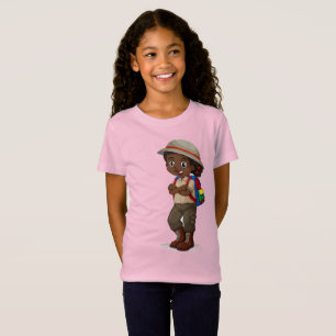 Camiseta de Jersey, de Jérsei, rosa fina e adventu