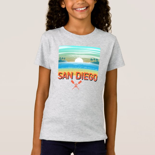 Camiseta de Jersey Feminina San Diego Design (Frente)
