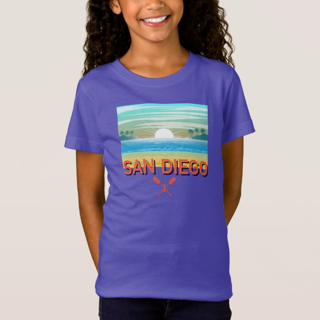 Camiseta de Jersey Feminina San Diego Design (Frente)