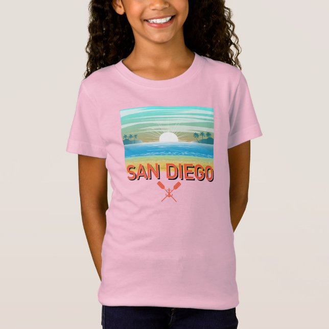 Camiseta de Jersey Feminina San Diego Design (Frente)