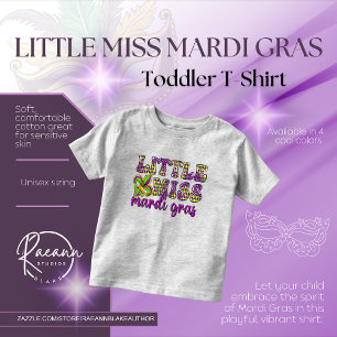 Camiseta de Jersey Fina de Bebê Little Miss Mardi