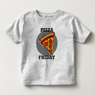 Camiseta de Jersey Fina Infantil - Design Pizza Fr