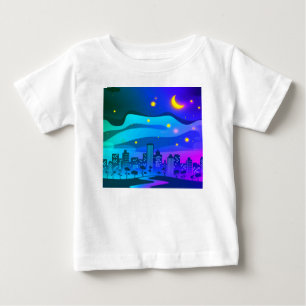 Camiseta de Jersey Fina para Bebê com Design Digit
