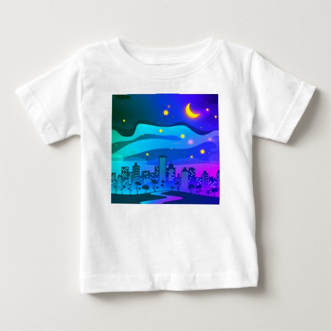 Camiseta de Jersey Fina para Bebê com Design Digit (Frente)