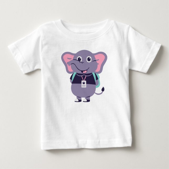 Camiseta de Jersey Fina para Bebê com Estampa de E (Frente)