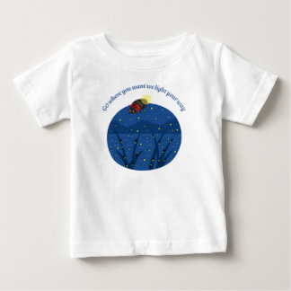 Camiseta de Jersey Fina para Bebê com inseto de va