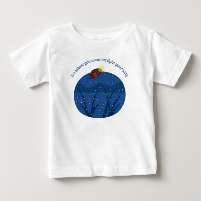 Camiseta de Jersey Fina para Bebê com inseto de va (Frente)