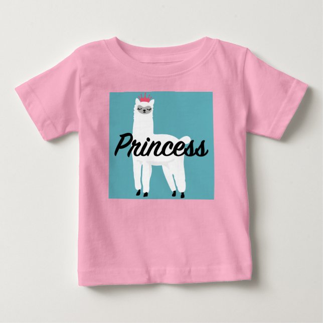 Camiseta de Jersey Fina para Bebê - Design Princes (Frente)