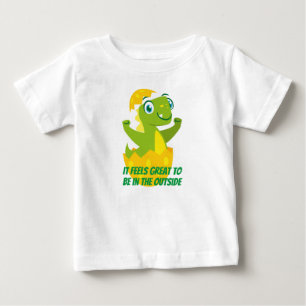 Camiseta de Jersey Fina para Bebê Dino Chick