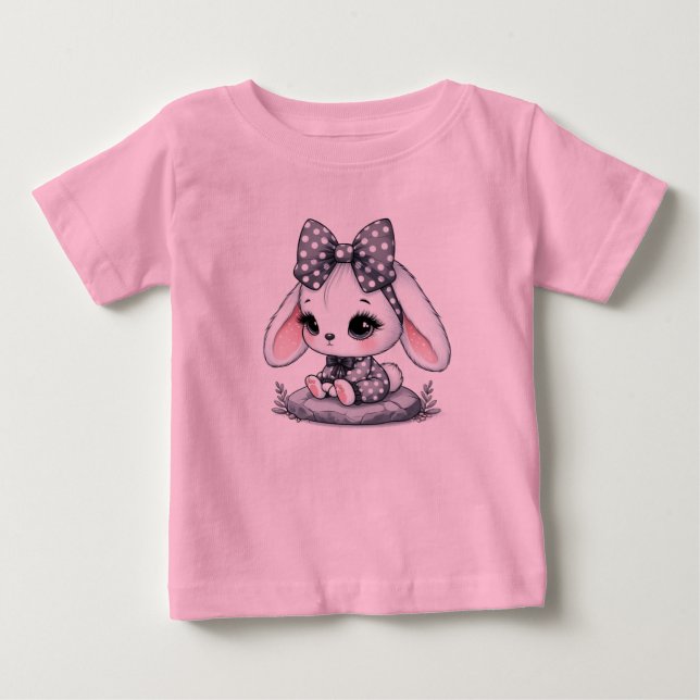 Camiseta de Jersey Fina para Bebê Fofo e Doce – Pr (Frente)