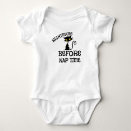 Camiseta de Jersey Fina para Bebê Gato Preto de Ha