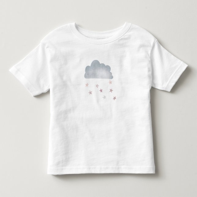 Camiseta de Jersey Fina para Crianças Cloud & Star (Frente)
