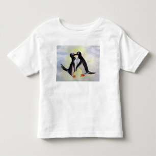 Camiseta de Jersey Fina para Crianças de Pinguins,