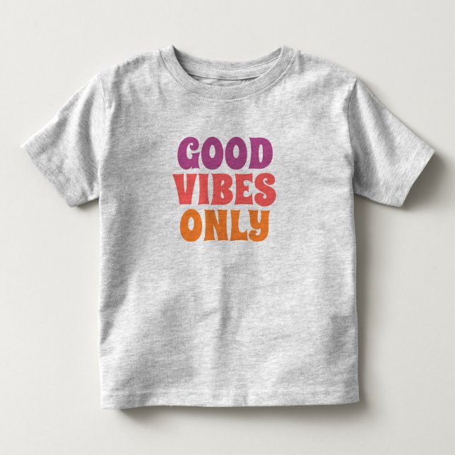Camiseta de jersey fina para crianças pequenas (Frente)