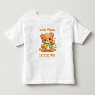 Camiseta de Jersey Fina para Crianças | Urso Lendo