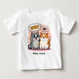 Camiseta de Jersey Fina Personalizada com Gatos Ka