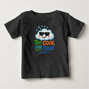 Camiseta de Jersey Fina Too Cool Rain Cute Cloud B