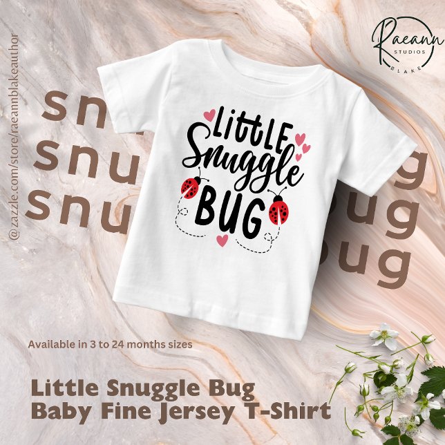 Camiseta de Jersey Fino para Bebê Pequeno Bicho de (Criador carregado)