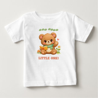 Camiseta de Jersey Fino para Bebê | Urso Leitor de