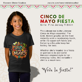 Camiseta de Jersey Fino para Meninas da Festa Cinc