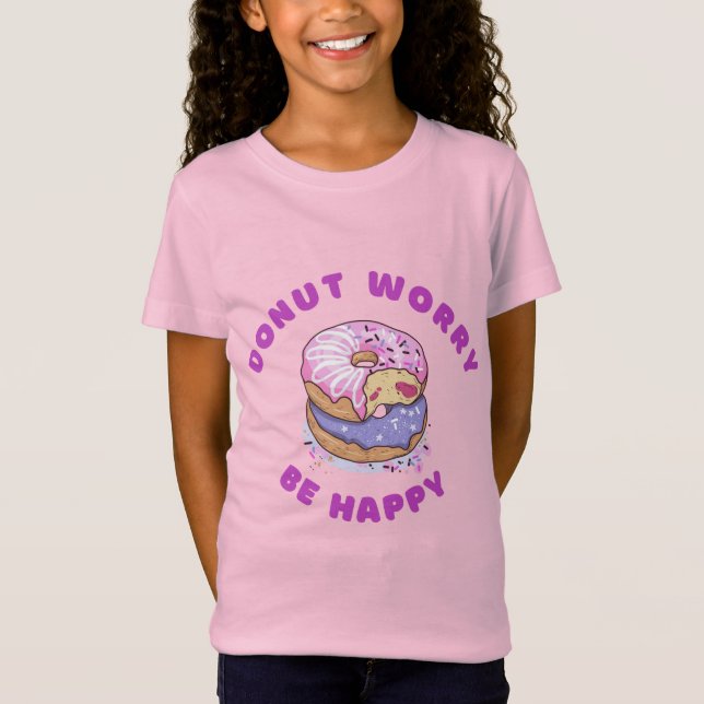 Camiseta de Jersey Fino para Meninas Don't Worry B (Frente)