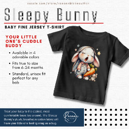 Camiseta de Jersey Fino Sleepy Bunny Baby