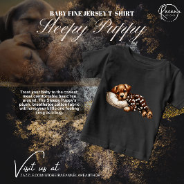 Camiseta de Jersey Fino Sleepy Puppy Baby