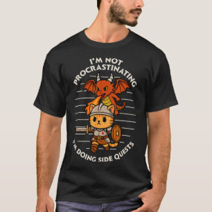 Camiseta de jogador de Rpg Estou fazendo missões s