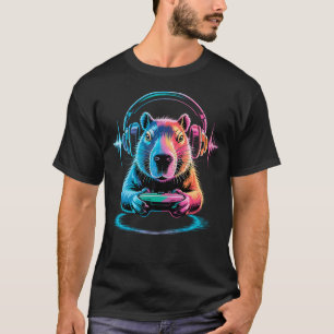 Camiseta de jogador de vídeo game de Capivara engr