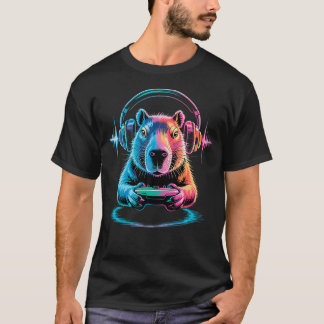 Camiseta de jogador de vídeo game de Capivara engr