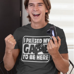 Camiseta de Jogador Pausei meu Jogo  T-Shirt