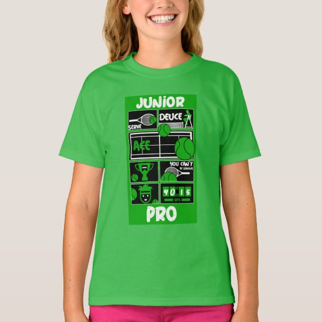 Camiseta de Jogadora de Tênis Júnior Feminino  (Frente)