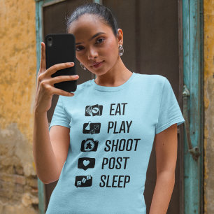 Camiseta de Jogadores de Mídia Social de Arte Neg
