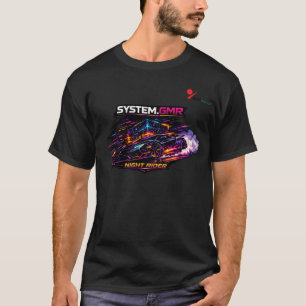 Camiseta de Jogo Cyberpunk Sports Car Night Rider