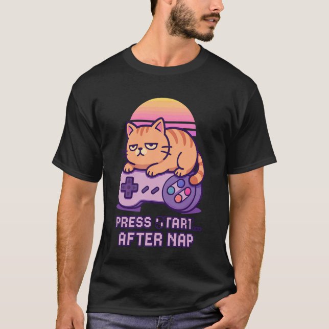 Camiseta de jogos retrô engraçada para pressionar  (Frente)