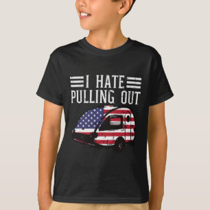 Camiseta De Julho Acampando O Ódio Puxando Homens Americano