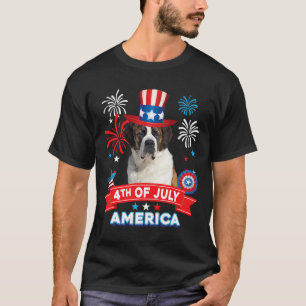 Camiseta De Julho, Rua Patriótica Do Dia. Bernard Dog Indep