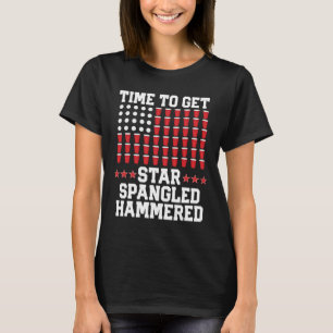 Camiseta De Julho T Shirt Gift Beer Pong American Flag Beer