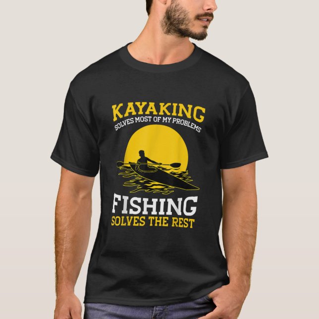 Camiseta De Kayak Angler A Pescar (Frente)