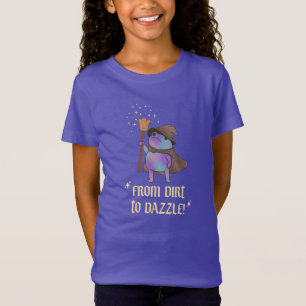 Camiseta De Lama a Brilho Chapéu de Bruxa Sapo Mago Engraça