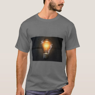 Camiseta de lâmpada de ideia brilhante