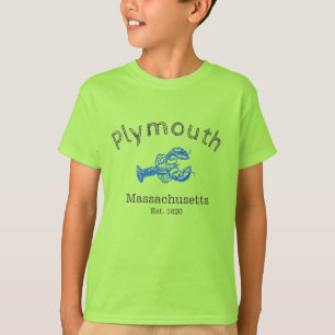 Camiseta de lavagante azul de Plymouth Massachuset